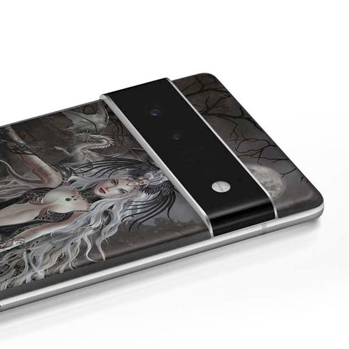 Gothic Princess with Silver Dragon by Nene Thomas Google Pixel 6 Skin